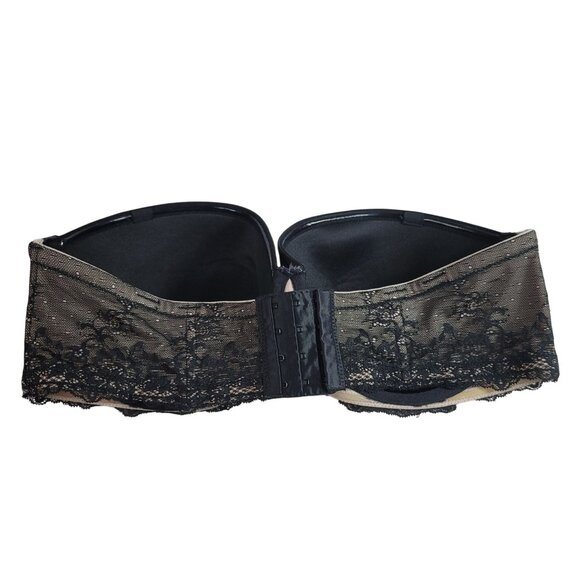 Torrid Multiway Bra Black 38DD Padded Lace Molded Strapless Underwire No Strap - Picture 4 of 8